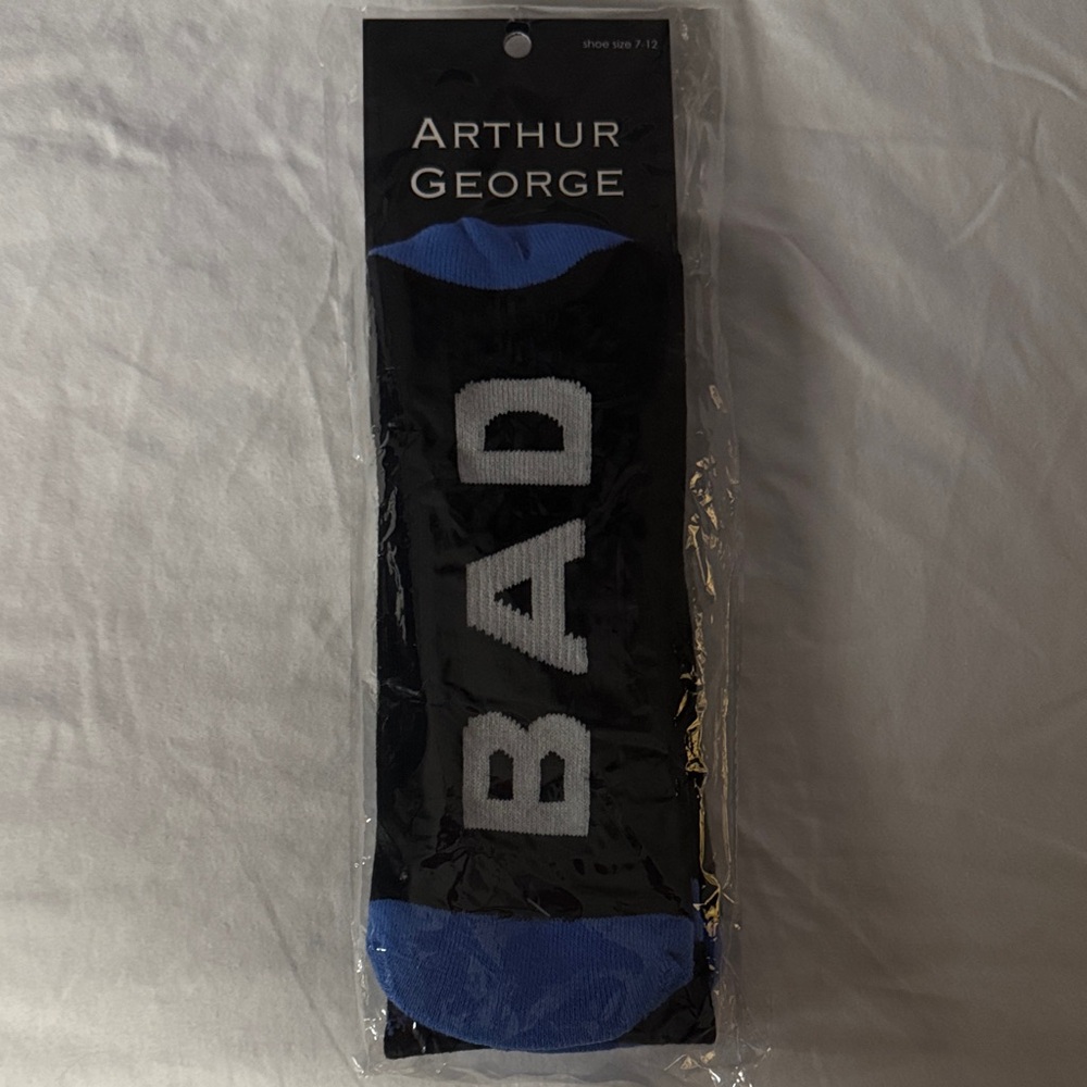 Arthur George socks “Bad ass”